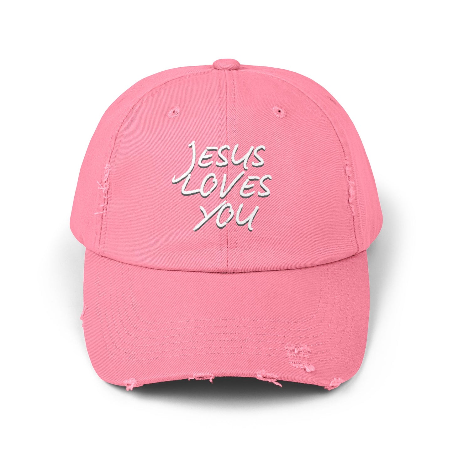 Distressed Jesus Loves You Cap