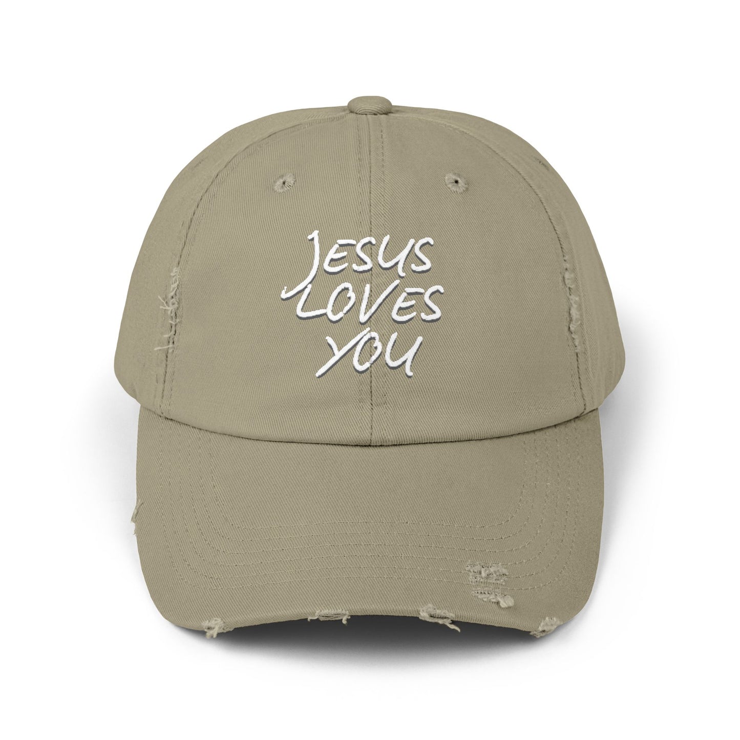 Distressed Jesus Loves You Cap