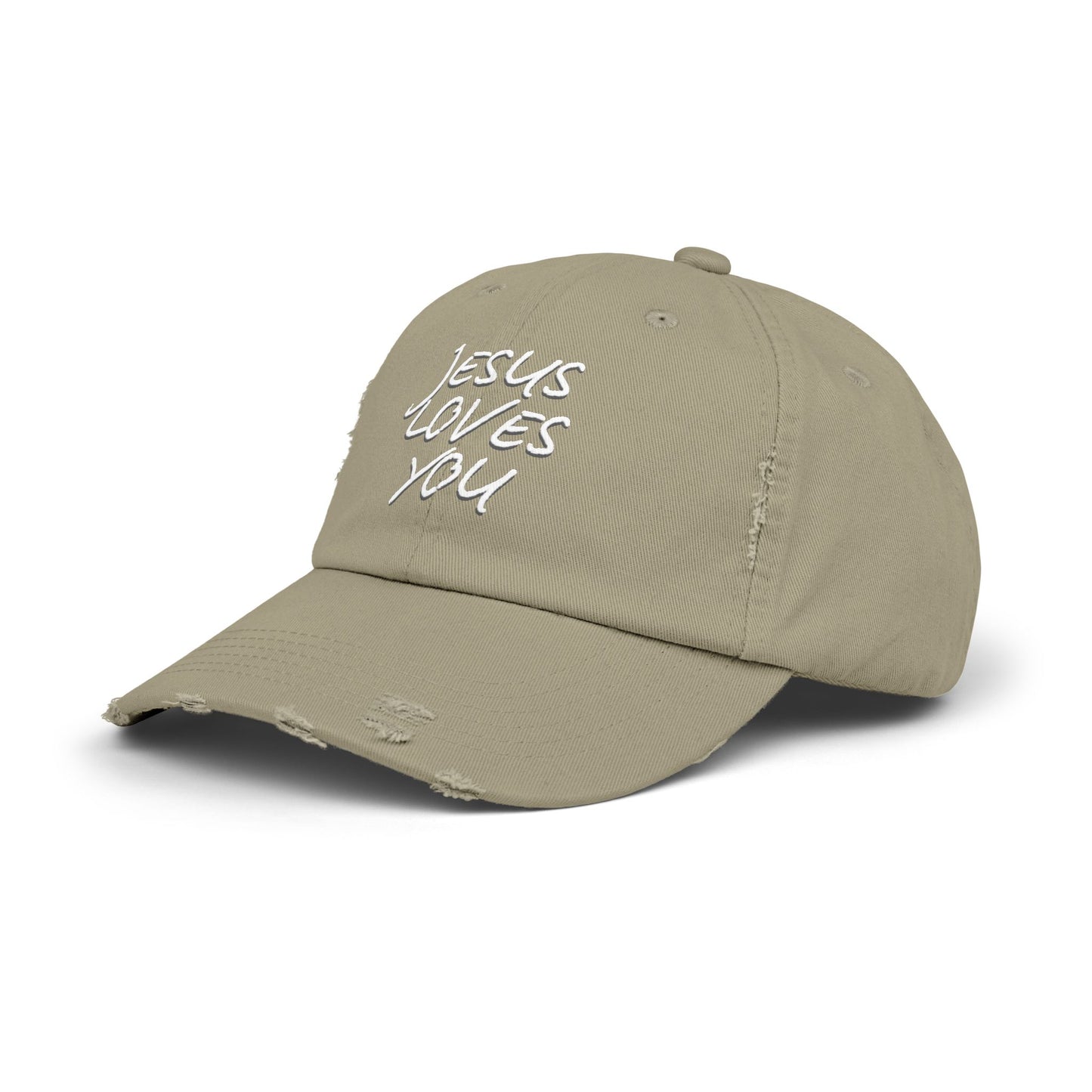 Distressed Jesus Loves You Cap