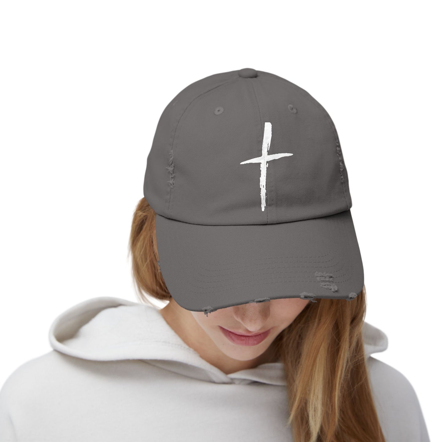 Distressed Cross Cap