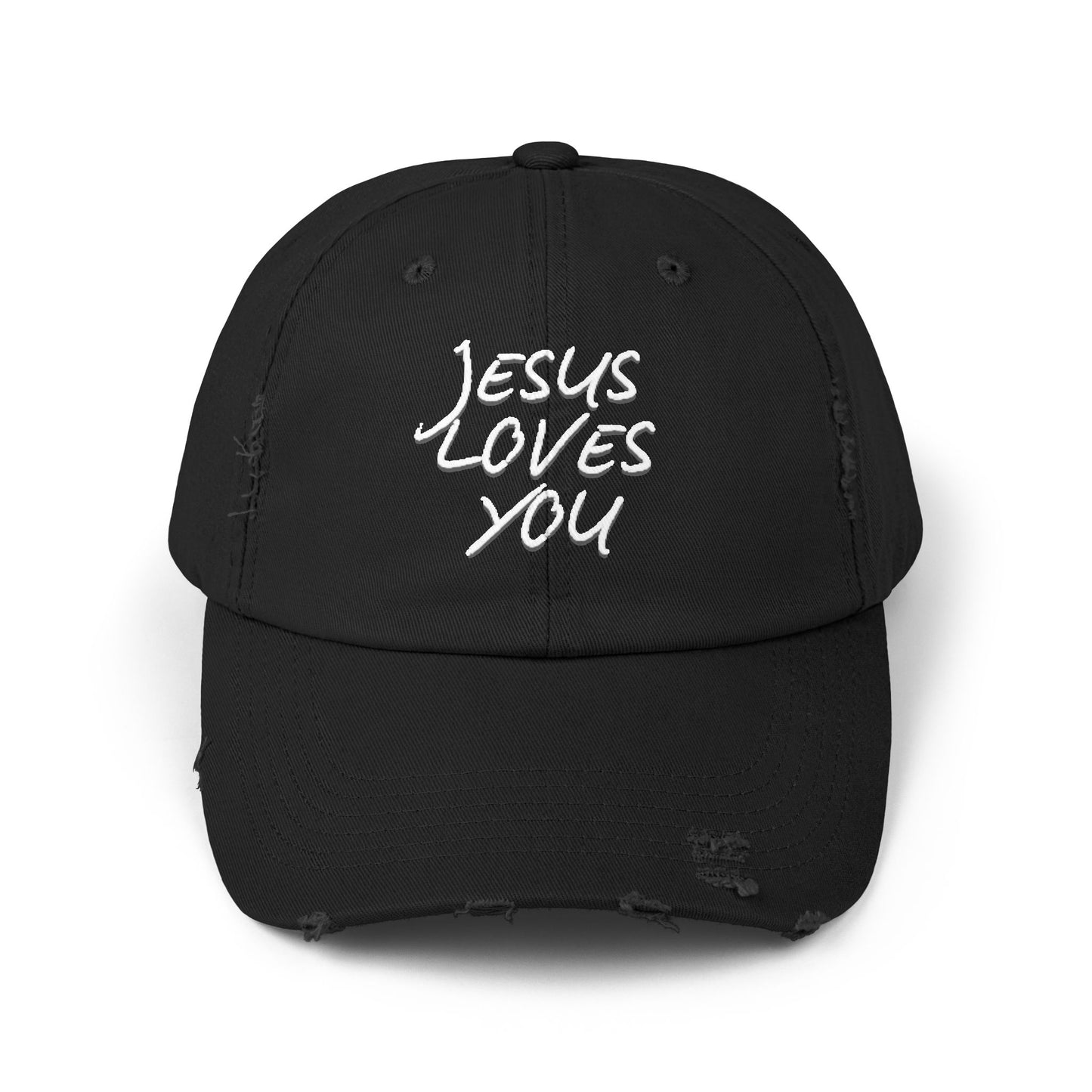 Distressed Jesus Loves You Cap
