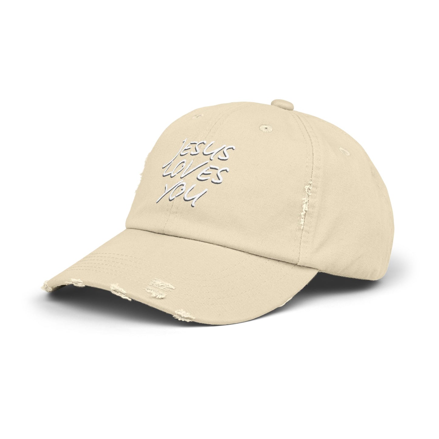 Distressed Jesus Loves You Cap