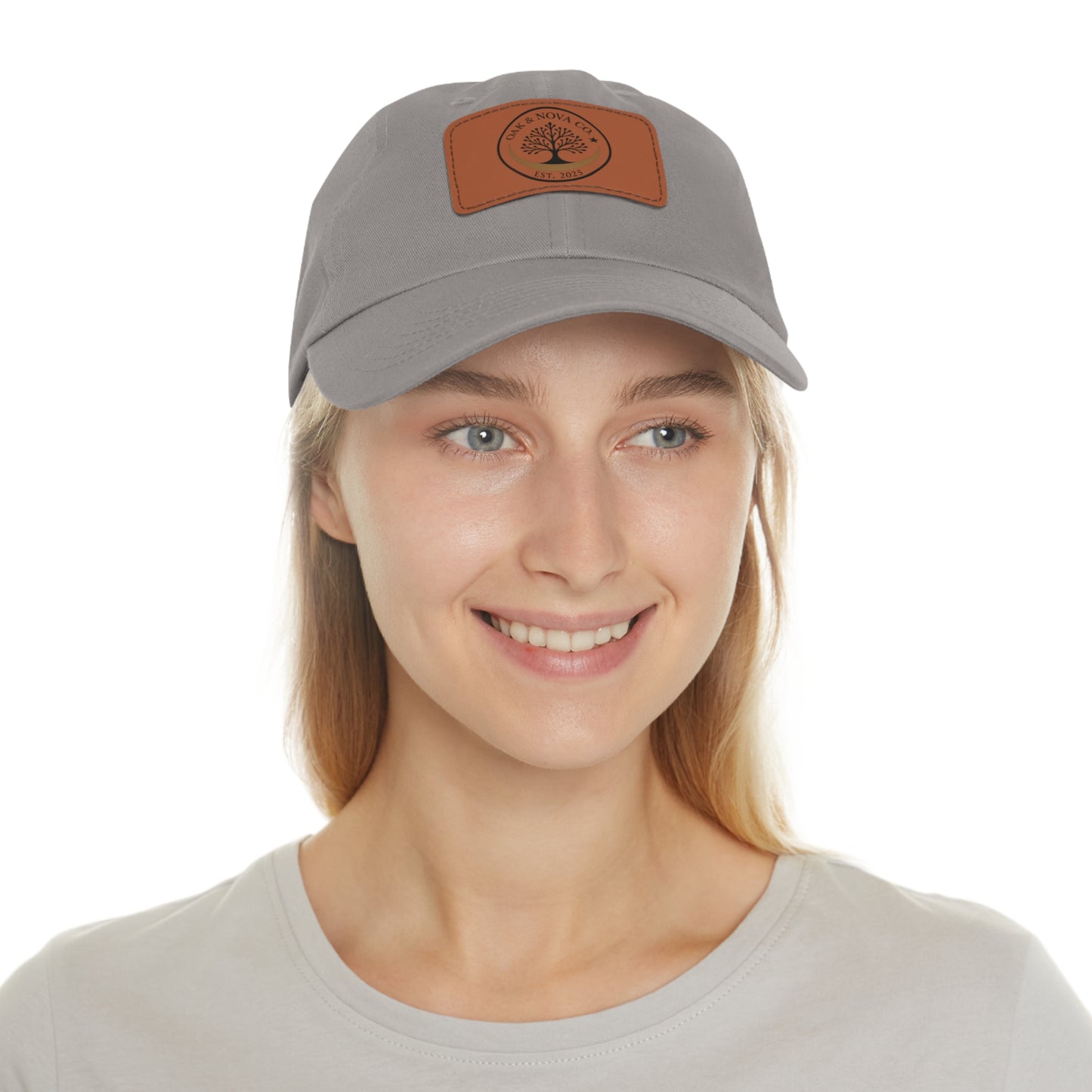 Leather Patch Cap Oak & Nova CO. logo