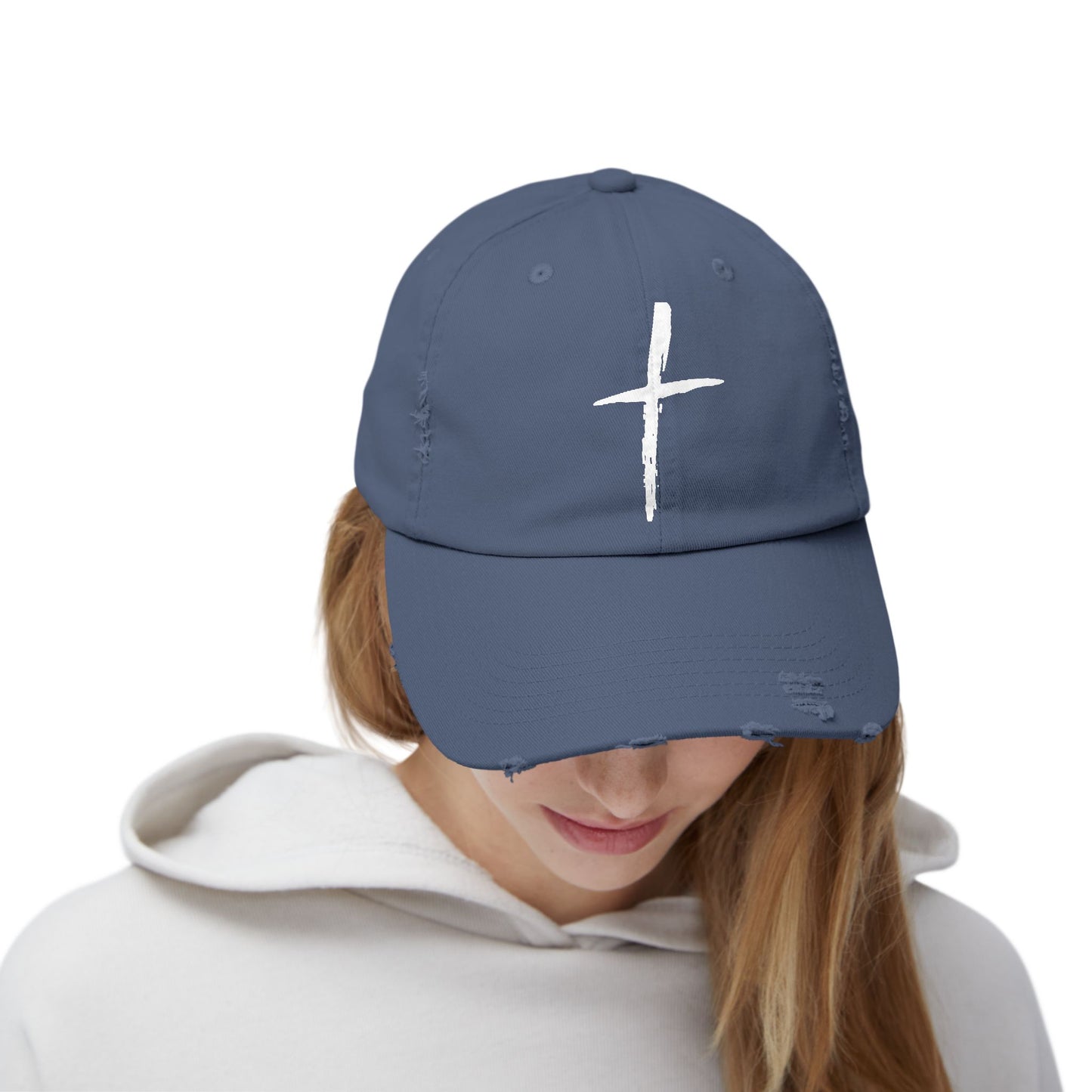 Distressed Cross Cap