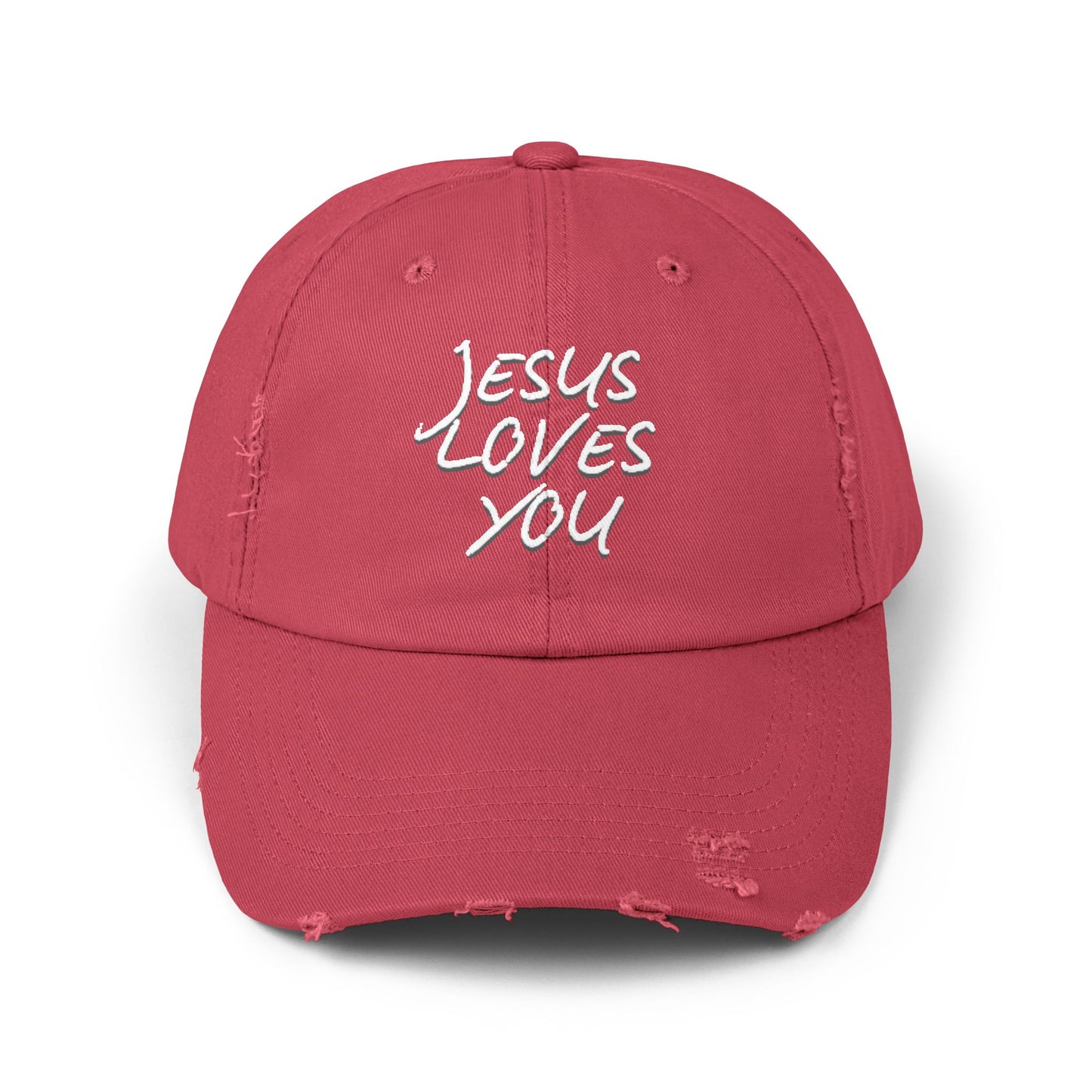 Distressed Jesus Loves You Cap