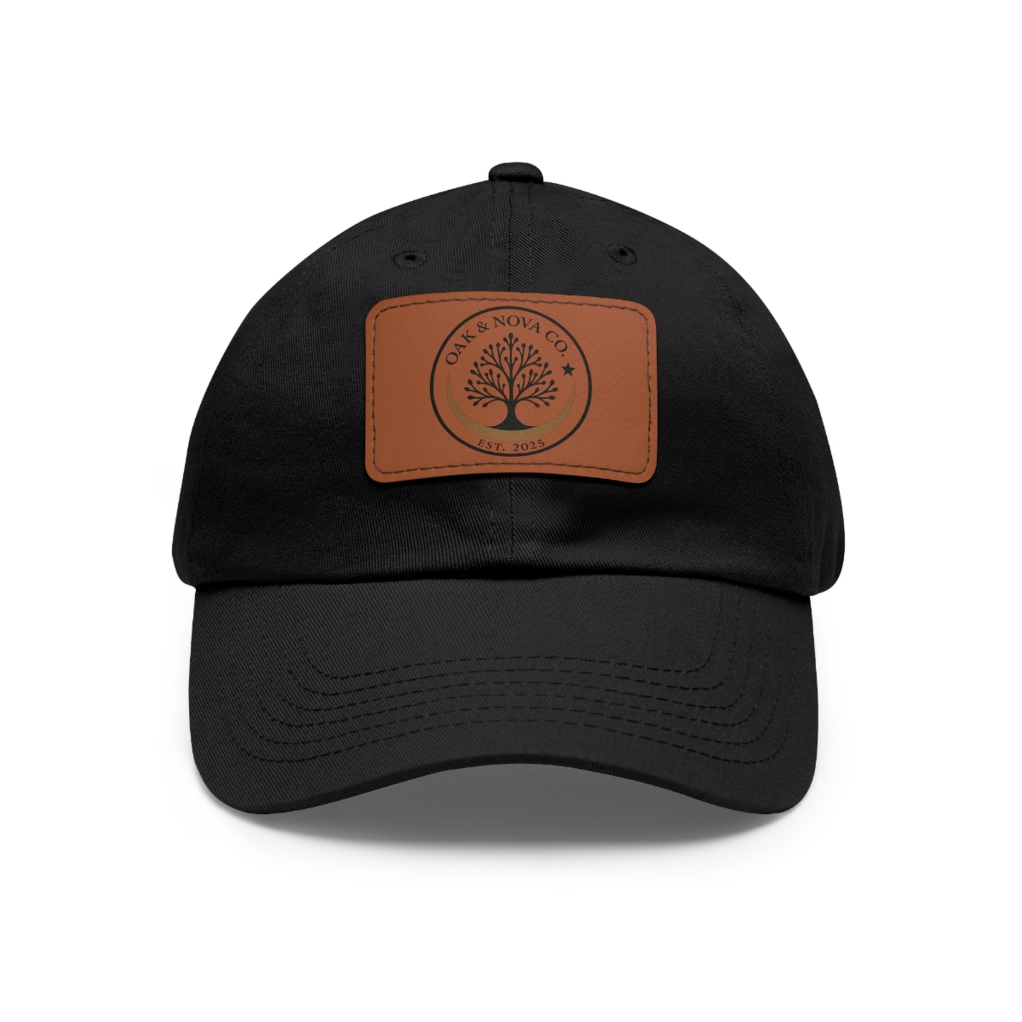 Leather Patch Cap Oak & Nova CO. logo