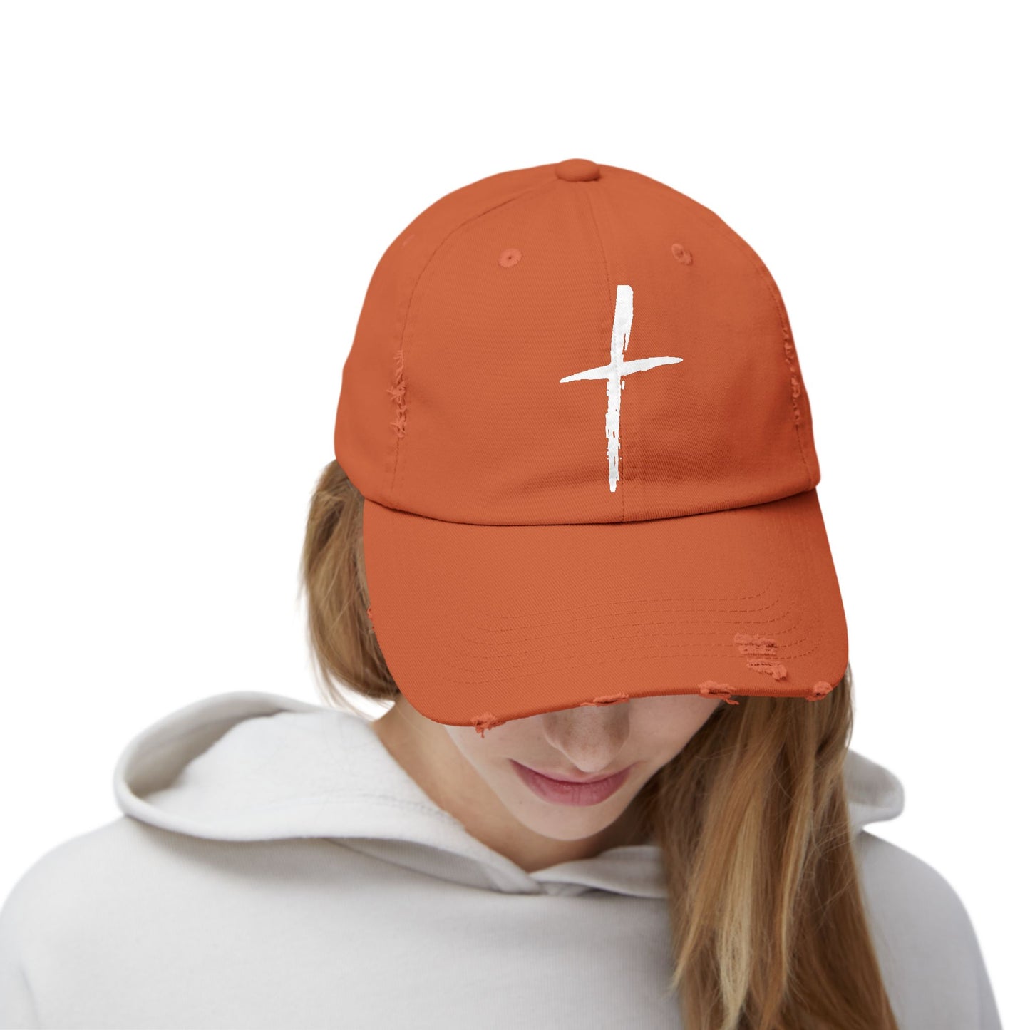 Distressed Cross Cap