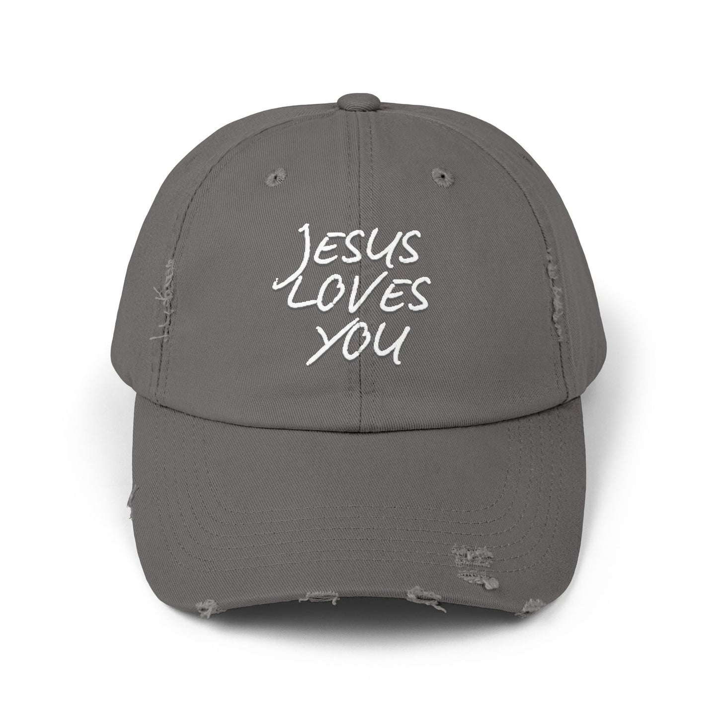 Distressed Jesus Loves You Cap
