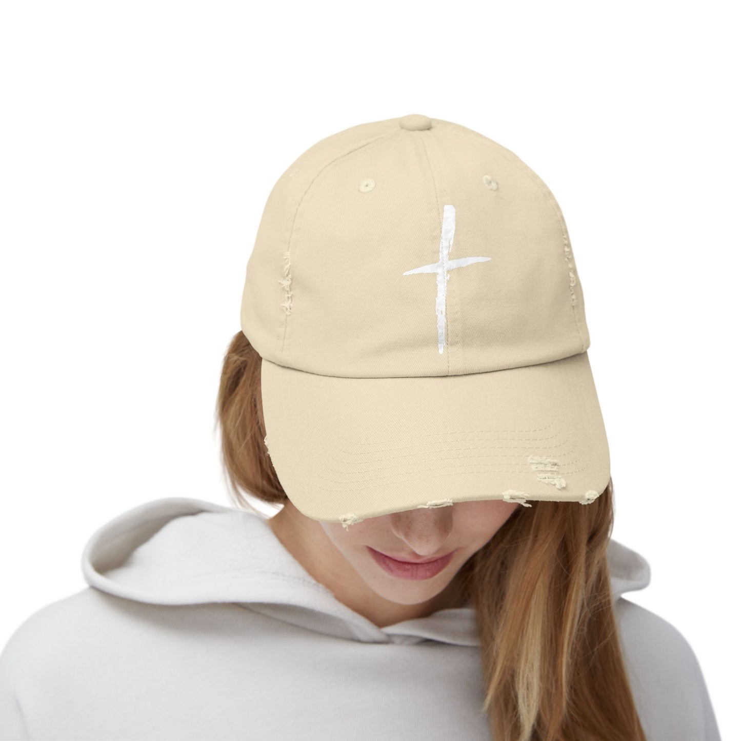Distressed Cross Cap