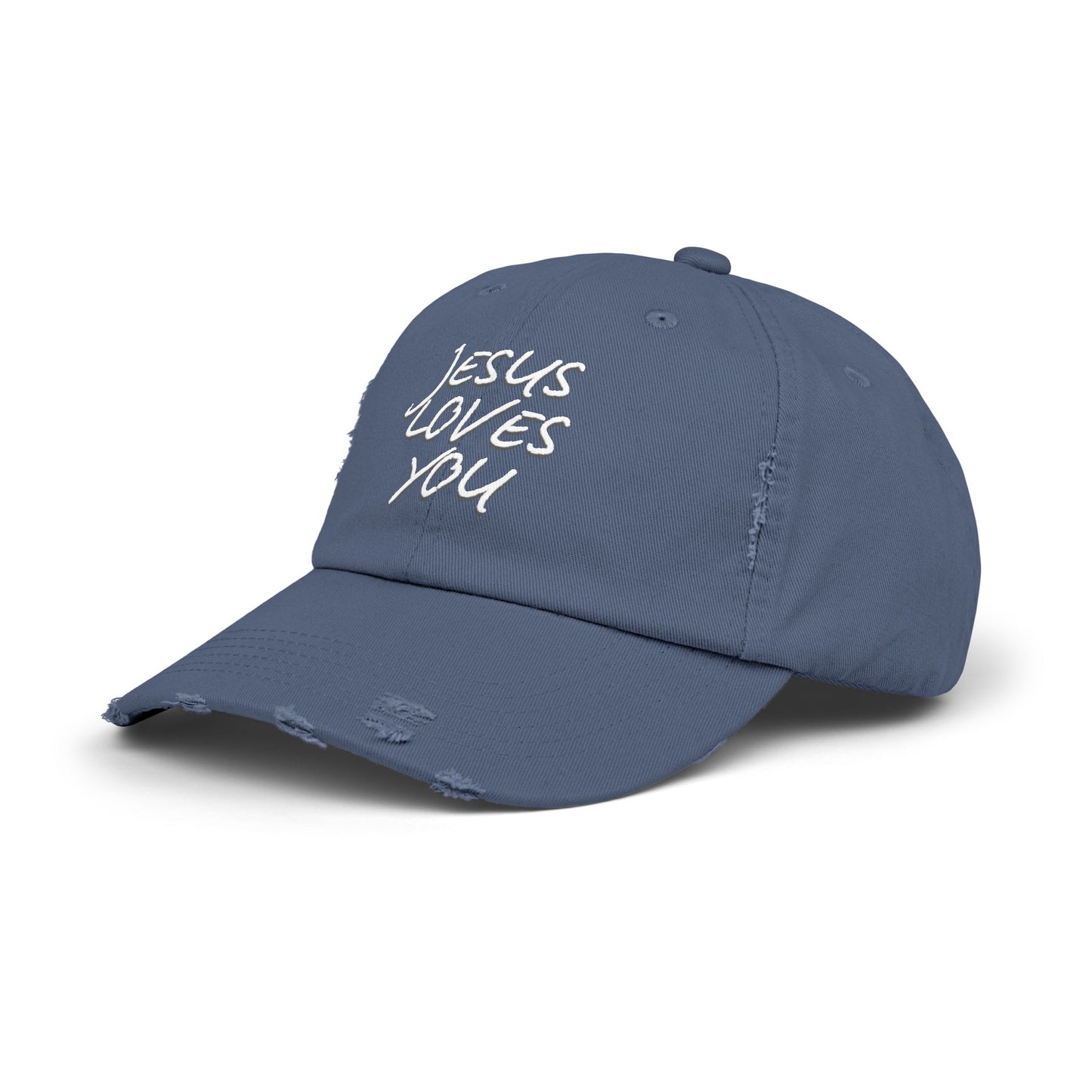 Distressed Jesus Loves You Cap