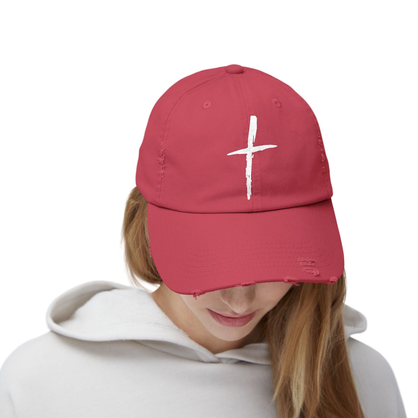 Distressed Cross Cap