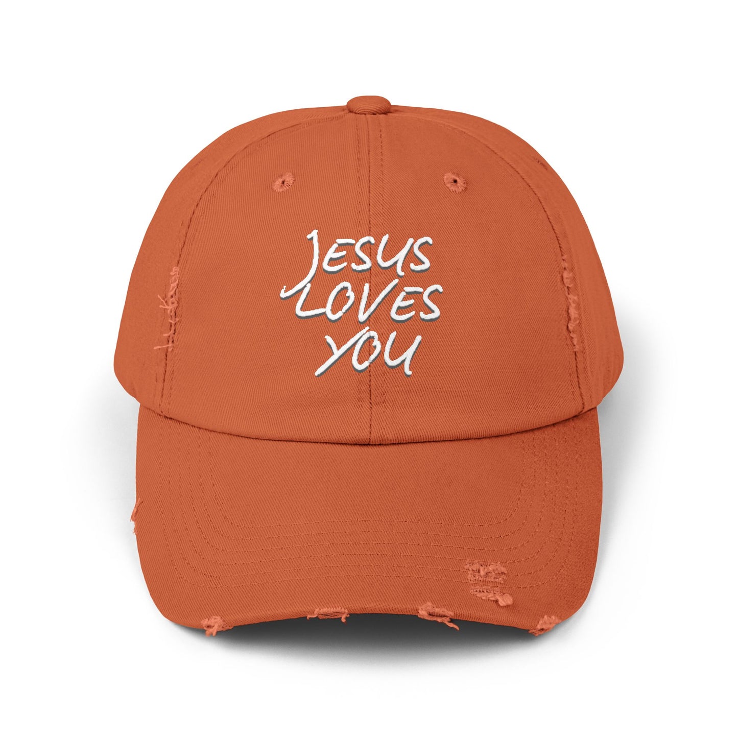 Distressed Jesus Loves You Cap