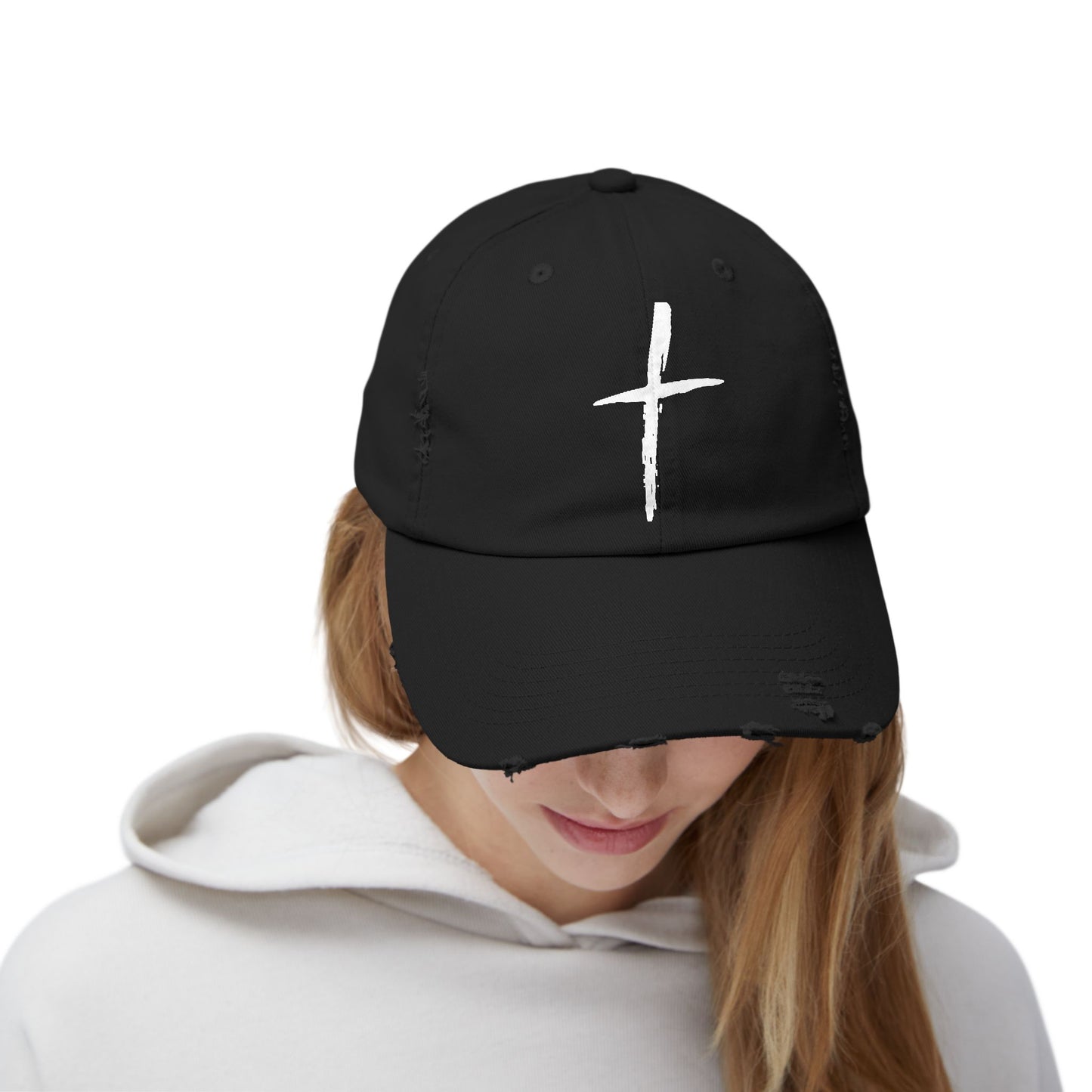 Distressed Cross Cap