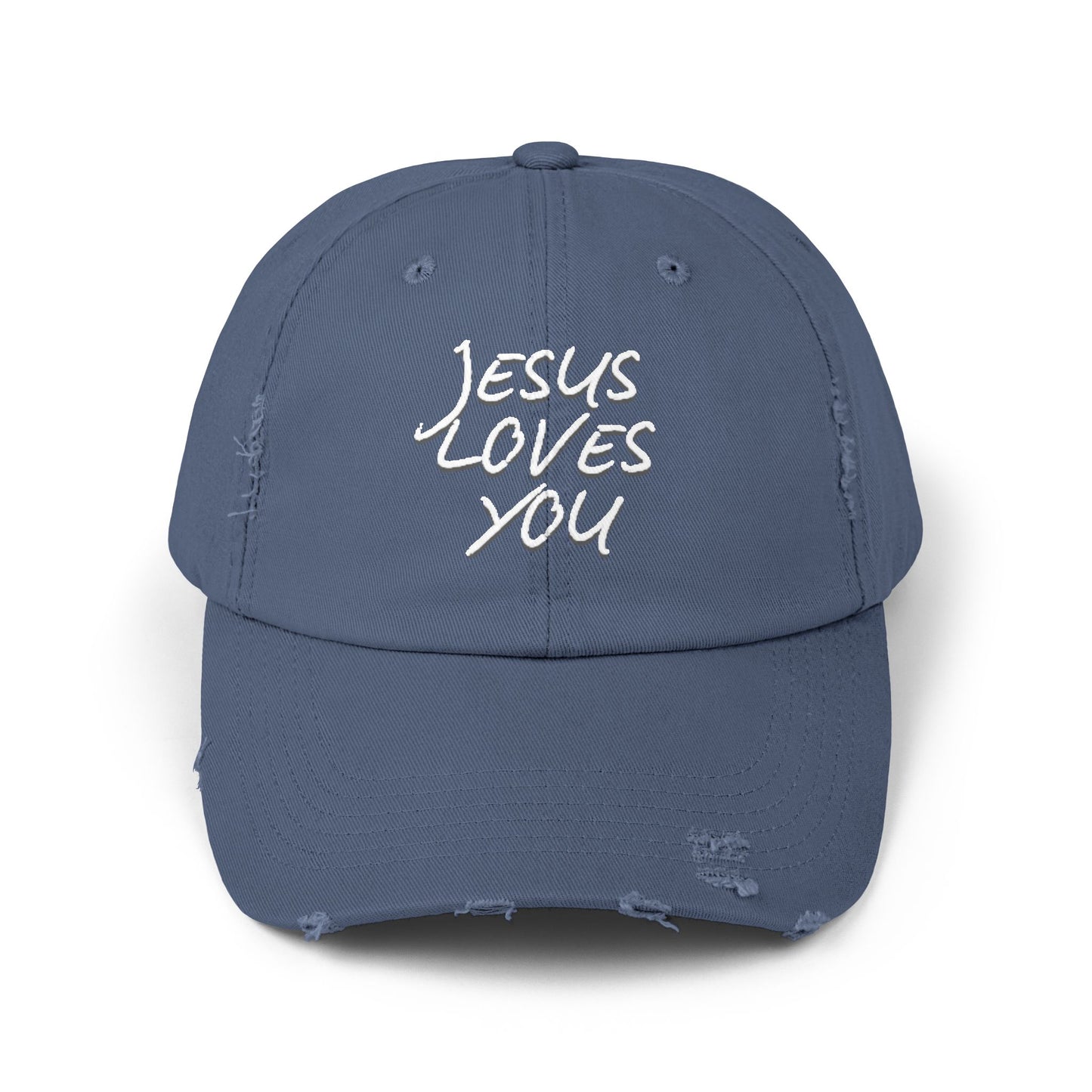 Distressed Jesus Loves You Cap